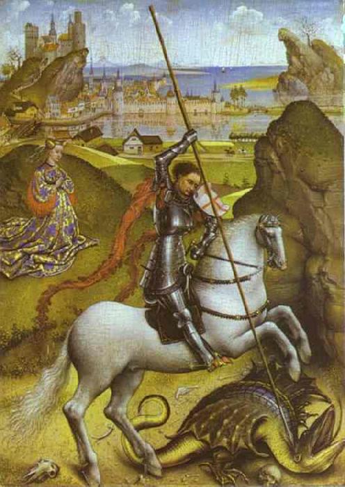 Rogier van der Weyden St. George and Dragon oil painting image